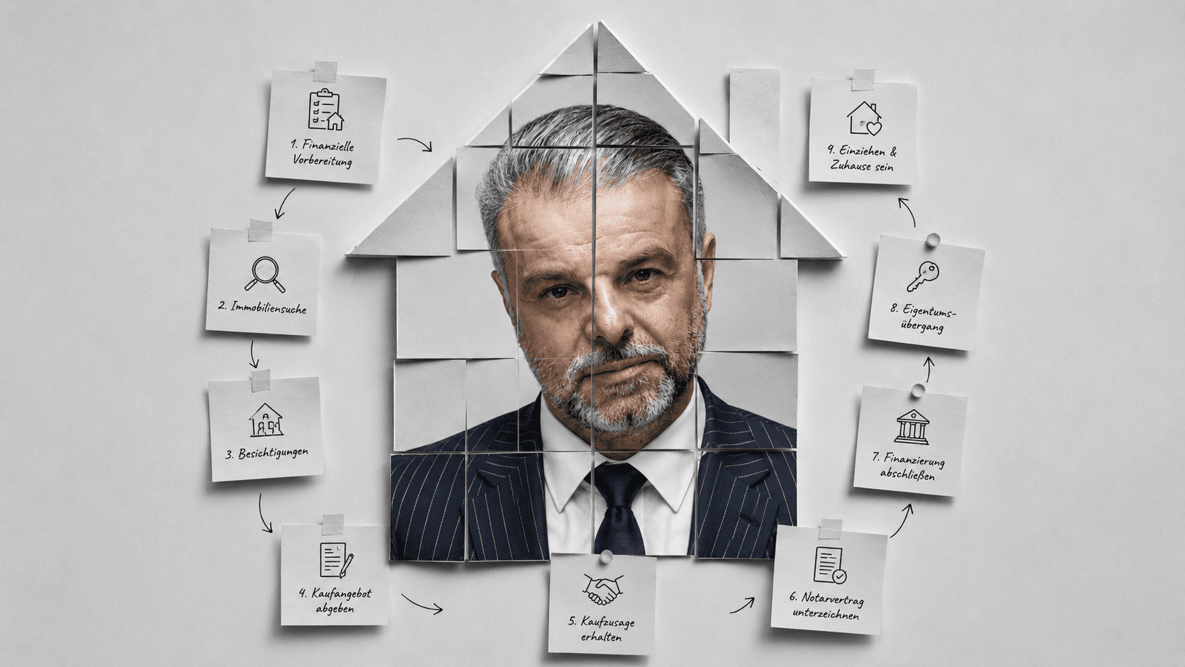 Kayhan Akbulut mit Ablaufplan Immobilienkauf — Immobilienmakler & Finanzwirt im Allgäu