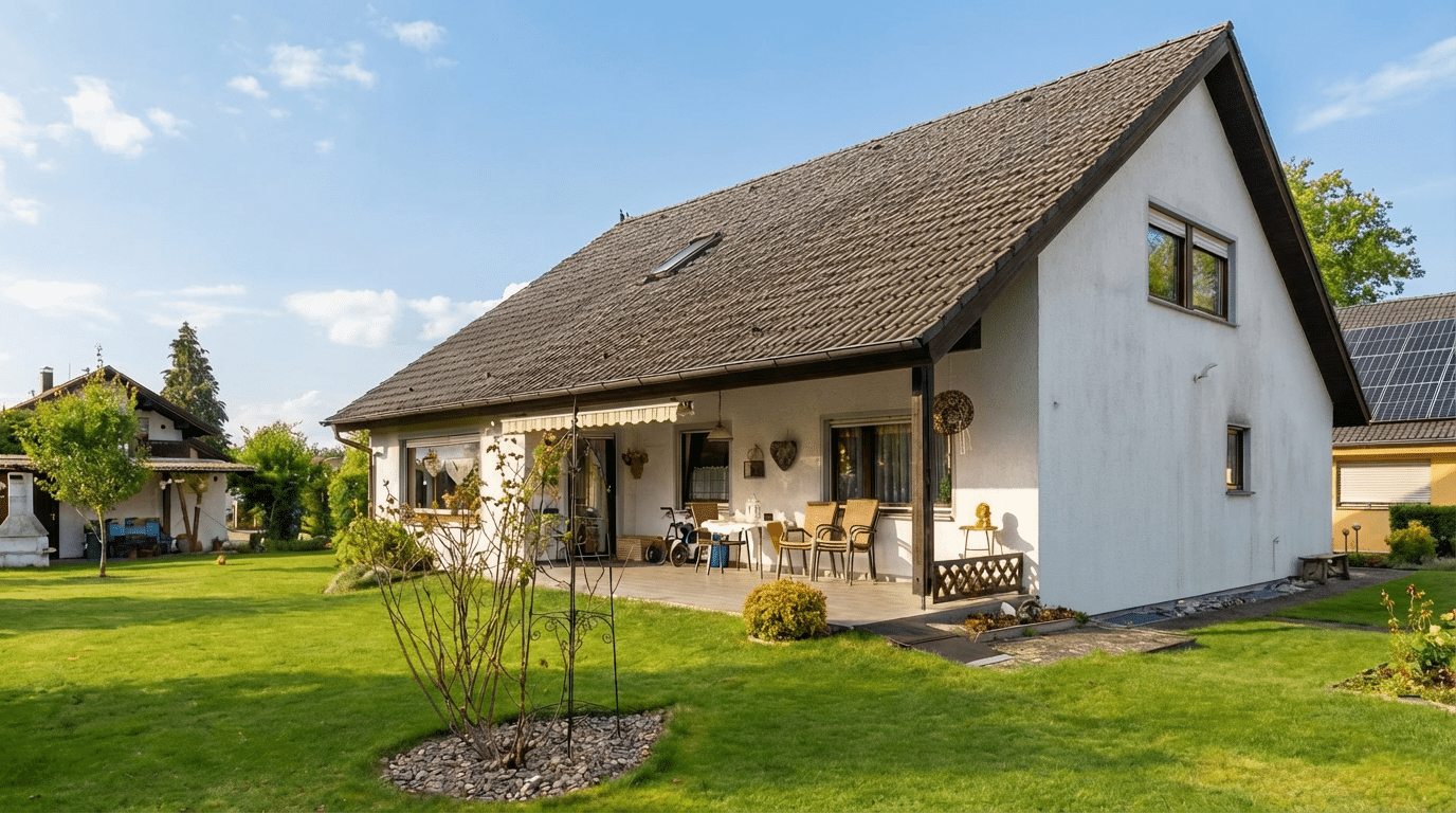 Freistehendes Zweifamilienhaus in Baienfurt bei Ravensburg — 185 m² Wohnfläche, 701 m² Grundstück, Baujahr 1979, gepflegt
